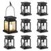 Outdoor Solar Hanging Candle Effect Lantern with Stakes 8 Pack - 8 Pack