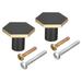 25x18mm Drawer Knobs, 2pcs Brass Wardrobe Door Pull Handles, Black