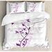 East Urban Home Purple/Microfiber Modern & Contemporary Duvet Cover Set Microfiber in White | Twin Duvet Cover + 2 Additional Pieces + 1 | Wayfair