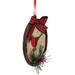 Northlight Seasonal 4" Red & Black Plaid Cardinal Disk Christmas Ornament Glass | 4.25 H x 0.25 W x 4 D in | Wayfair NORTHLIGHT TR88465