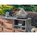 NewAge Products Outdoor Kitchen Platinum 22" Kamado Charcoal Grill Porcelain-Coated Grates/Stainless Steel/Ceramic in Gray | Wayfair 65998