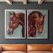 Foundry Select Paint By Number Horse I Premium Framed Canvas - Ready To Hang Canvas, Solid Wood in Blue/Brown | 41.25 H x 61 W x 1.25 D in | Wayfair