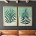 Bayou Breeze Verging Palm I 2 Piece Picture Frame Rectangle Print Set on Canvas Canvas, Solid Wood in Green | 36.5 H x 53 W x 1.25 D in | Wayfair
