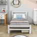 Red Barrel Studio® Low Profile Storage Platform Bed w/ Drawers Wood in White | 33 H x 39 W x 76 D in | Wayfair 09DABB706C4F465CA9CD9C204FE127A5