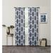 Eclipse Olivia Room Darkening Thermaweave, Rod Pocket Window Curtain Panel Polyester in Gray/Green/Blue | 95 H in | Wayfair 16003037095NVY