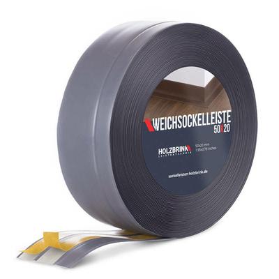 Weichsockelleiste selbstklebend Dunkelgrau Knickleiste, 50x20mm, 5 Meter - Dunkelgrau - Holzbrink