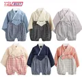 Kimono rétro d'été pour bébé fille haut à manches longues peignoir japonais nouveau-né tenue de