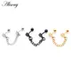 Alisouy – pendentif chaîne en forme de cœur 2 pièces boule d'haltères vis en acier inoxydable