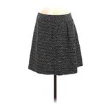 Halogen Casual A-Line Skirt Mini: Black Tweed Bottoms - Women's Size 8