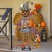 Metal Pumpkin Witch with Jack-O-Lantern Candy Holder Decoration