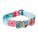 Pink & Green Flower Power Big Dog Collar, XX-Large/3X-Large, Multi-Color