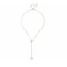 Ralph Lauren Jewelry | Lauren Ralph Lauren Gold Pave Crystal Stirrup Pendant New Necklace | Color: Gold | Size: 18"