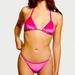 Victoria's Secret Swim | 5 Pc Victoria’s Secret Velvet Triangle Swim Top & Velvet Brazilian Bikini Bottom | Color: Pink | Size: Xs | M