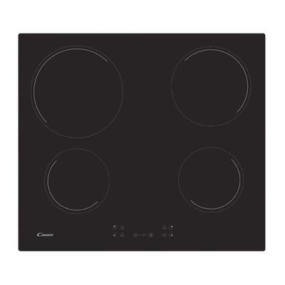 CH64CCB Plaque de cuisson vitrocéramique - 4 zones - 6500 w - l 56 x p 49 cm - Revetement verre