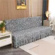 Juste de canapé-lit avec jupe à ourlet pouf élastique housse de canapé convertible décoration de