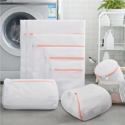 Sac à linge en polyester à fermeture éclair pour sous-vêtements panier de lavage de soutien-gorge