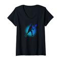 Damen Federball Badmintonspieler Herren Badminton T-Shirt mit V-Ausschnitt