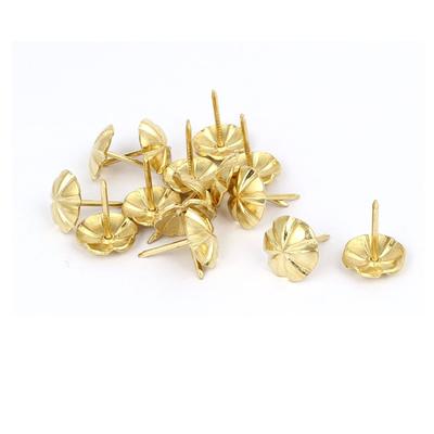 16mm Dia Upholstery Nail Decorative Tack Stud Push Pin Thumbtack Gold Tone 15PCS - Gold Tone