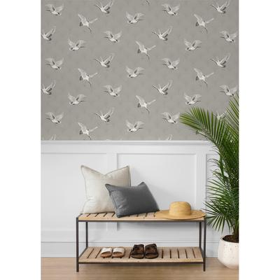 NextWall Cranes Peel and Stick Wallpaper