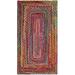 Green/Red 27 x 0.25 in Area Rug - Langley Street® Herzig Multicolor Area Rug Cotton/Jute & Sisal | 27 W x 0.25 D in | Wayfair