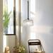 Everly Quinn 1 - Light Single Rectangle Pendant Glass in Black | 3 H x 4.25 W x 4.25 D in | Wayfair 6402198E4D344D038D04DBE6673A5E7A