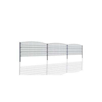 Aileenstore Gartenzaun Mattenzaun Doppelstabmattenzaun Anthrazit Grau Rund 1,20 m x 50 m Image