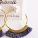 Madewell Jewelry | Madewell Fringe Hoop Earrings | Color: Blue/Gold | Size: Os