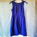 J. Crew Dresses | Jcrew Blue Dress With Pockets Tulip Skirt Sz 2 Wool Blend | Color: Blue/Purple | Size: 2