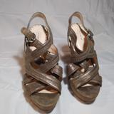 Coach Shoes | Coach "Brynne" Bronze Strappy Heels | Color: Gold | Size: 7 1/2 B