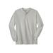 Men's Big & Tall Lightweight Long Sleeve Henley by KingSize in Heather Grey (Size XL)