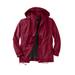 Men's Big & Tall Fleece-lined Taslon® Anorak by KingSize in Rich Burgundy (Size 6XL)