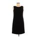 212 Collection Casual Dress - Sheath Scoop Neck Sleeveless: Black Print Dresses - Women's Size 6