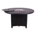 Darby Home Co Itzhak 24.61" H x 48.03" W Aluminum Outdoor Fire Pit w/ Lid Aluminum in Black/Gray | 24.61 H x 48.03 W x 48.03 D in | Wayfair