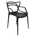 Orren Ellis Modern Outdoor Dining Arm Chair Plastic/Resin in Black | 33 H x 19 W x 21 D in | Wayfair EB98BFE44FF54B48889916D40D91862D
