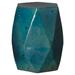 Corrigan Studio® Ibtihal LARGE BRILLIANT MATRIX STOOL/TBL, TEAL 18X22"H Ceramic in Blue/Green | 22 H x 18 W x 18 D in | Wayfair