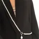 Collier long de perles de déclaration coréenne pour les femmes bijoux de pendentif de personnalité