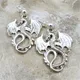 1 paire de boucles d'oreilles Dragon couleur argent Antique 4mm boucles d'oreilles gothiques