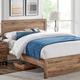 Wooden Rustic Style Brookes Bed Frame - UK Double/King Size by Time4Sleep