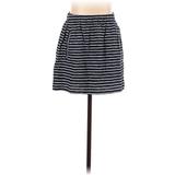 J.Crew Factory Store Casual Skirt: Blue Stripes Bottoms - Women's Size Small