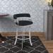 Metal Frame Barstool with Curved Leatherette Seating
