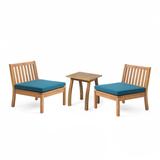 Yadira Outdoor Acacia Wood 3-piece Chat Set by Christopher Knight Home