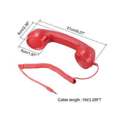 3.5mm Retro Telephone Handset Receiver for Microphone Speaker