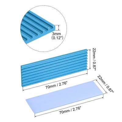 Aluminum Heatsink with Tools and Pre-Cut Thermal Pad for SSD