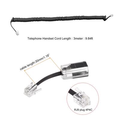 Telephone Cord Detangler 360 Degree Landline Cable with Handset Cord