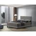 Queen Bed Bedroom by Acme in Light Gray Fabric