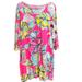 Lilly Pulitzer Dresses | Lilly Pulitzer Pink & Yellow Floral Cotton Charleen Shift Dress Women's Sz Large | Color: Pink/Yellow | Size: L