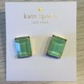 Kate Spade Jewelry | Kate Spade Ny Beach Gem Rectangle Stud Earrings Light Turquoise-Nwt | Color: Blue/Green | Size: Os