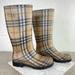 Burberry Shoes | Burberry Classic Nova Check Tall Plaid Rainboots | Color: Black/Tan | Size: 37eu