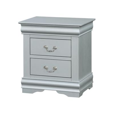 Nightstand Bedroom by Acme in Platinum