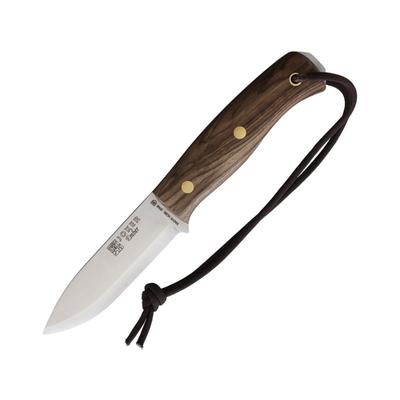 Joker Knives Ember Bushcraft Survival Knife 4" satin finish 14C28N Sandvik stainless Scandi gr Walnut handle CN122
